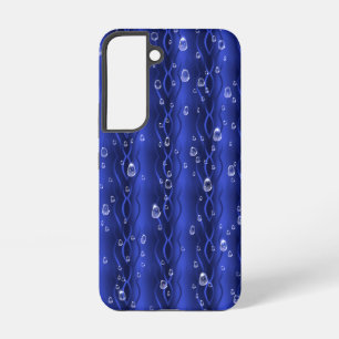 Raindrops on blue Metal Samsung Galaxy S22 Case
