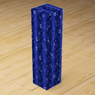 Raindrops on blue Metal Wine Box