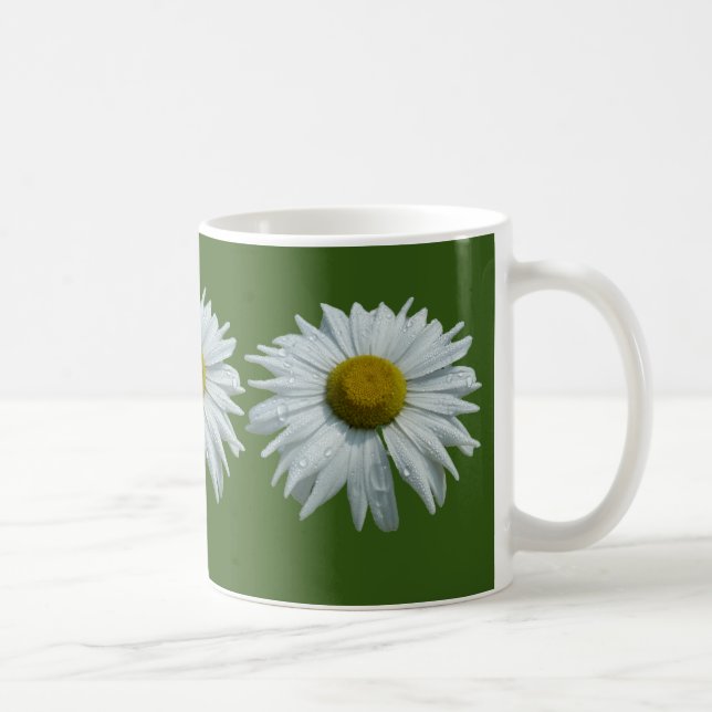 Raindrops on Daisy II Wildflower Floral Coffee Mug (Right)
