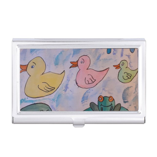 Raindrops on Ducklings Business Card Case (Front)