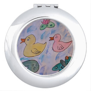 Raindrops on Ducklings Compact Mirror