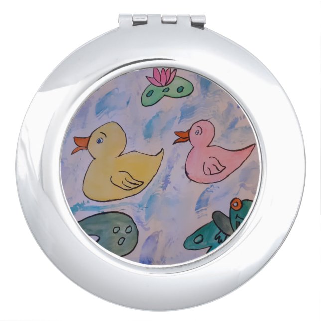 Raindrops on Ducklings Compact Mirror (Front)