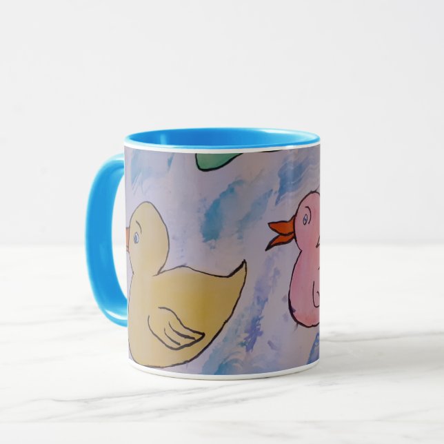 Raindrops on Ducklings Mug (Front Left)