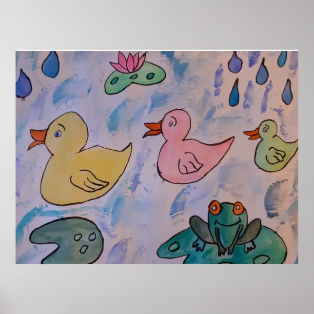 Raindrops on Ducklings Poster (Front)