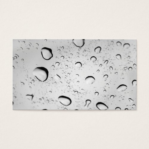Raindrops on Glass Business Card Template