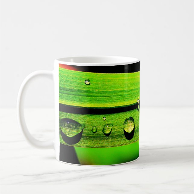 Raindrops on Grass Coffee Mug (Left)