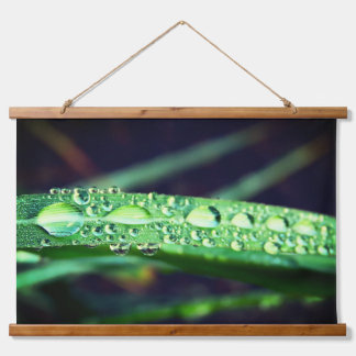 Raindrops on Grass Hanging Tapestry