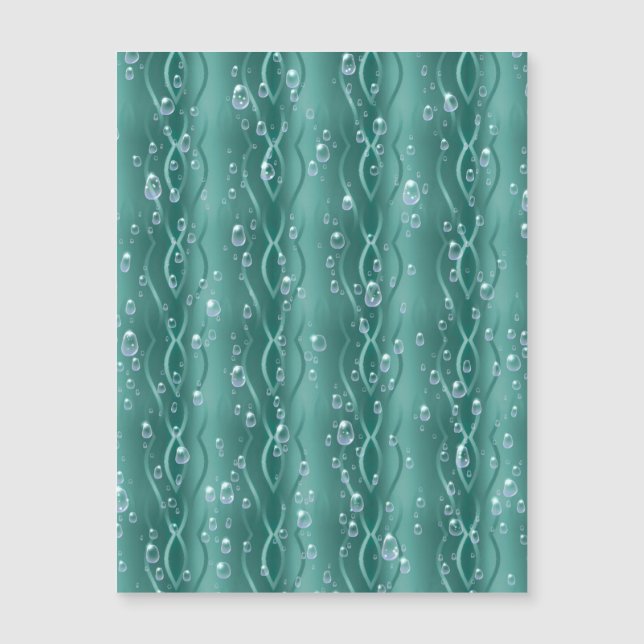 Raindrops on Green Metal (Front)