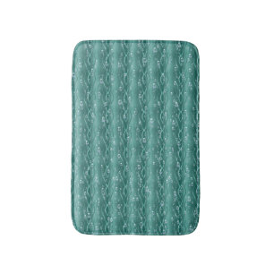Raindrops on Green Metal Bath Mat
