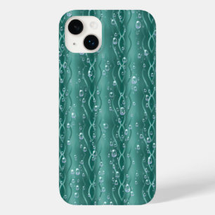 Raindrops on Green Metal Case-Mate iPhone 14 Plus Case