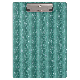Raindrops on Green Metal Clipboard