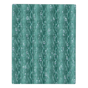 Raindrops on Green Metal Jigsaw Puzzle
