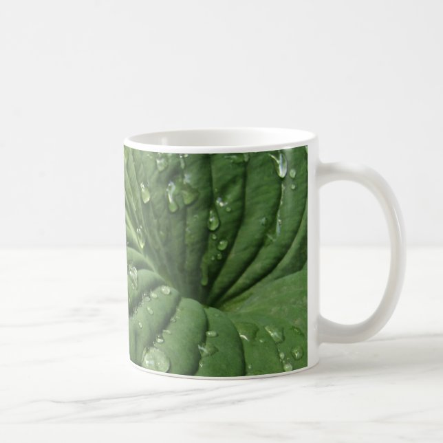 Raindrops on Hosta Leaf Mug (Right)