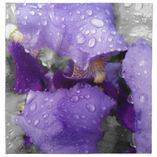 raindrops on iris napkin