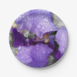 raindrops on iris paper plates