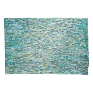Raindrops on Lake Pillow Case Zen Coastal Bedroom