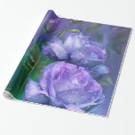 Raindrops On Lavender Roses Art Gift Wrap