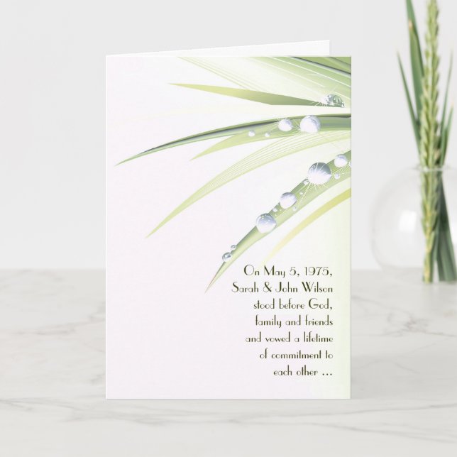 Raindrops on Leaves Invitation (Front)