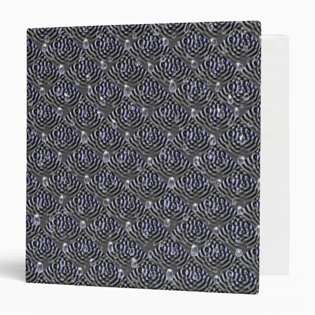 Raindrops on Metal 3 Ring Binder (Front/Inside)
