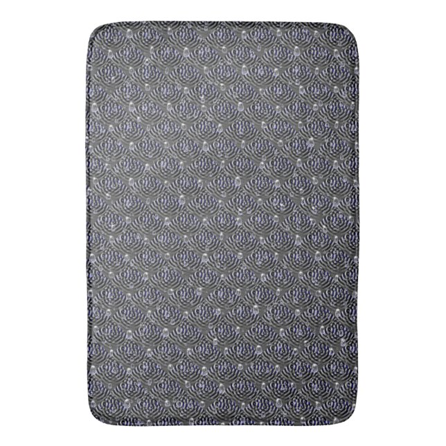 Raindrops on Metal Bath Mat (Front Vertical)