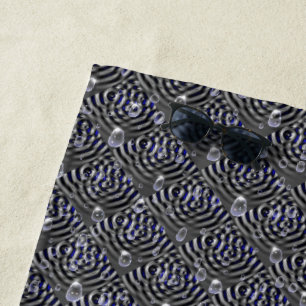 Raindrops on Metal Beach Towel
