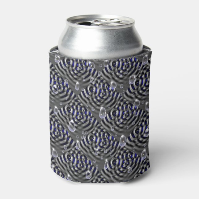 Raindrops on Metal Can Cooler (Can Front)