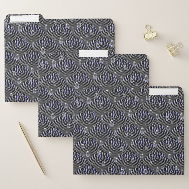 Raindrops on Metal File Folder (Set)