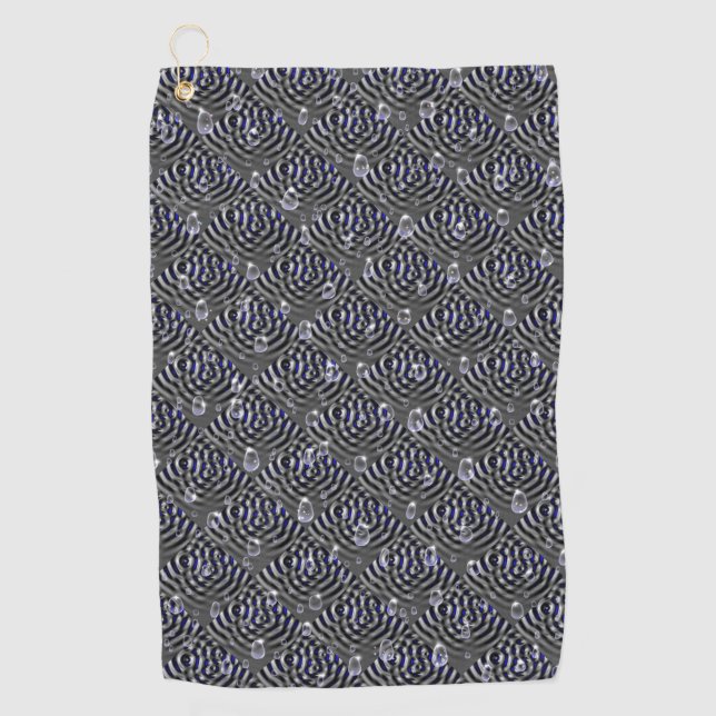 Raindrops on Metal Golf Towel (Front)