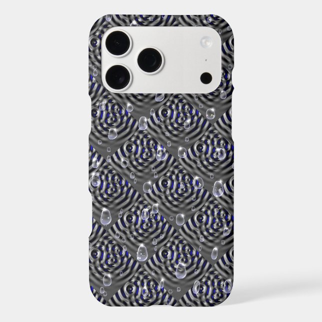 Raindrops on Metal Iphone Case (Back)