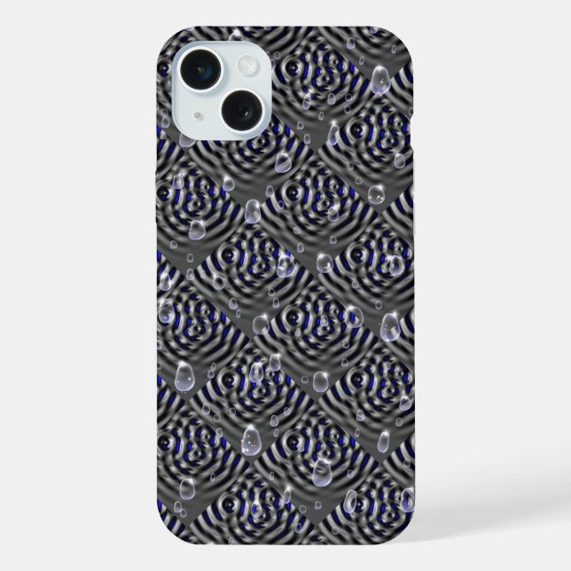 Raindrops on Metal iPhone Case (Back)