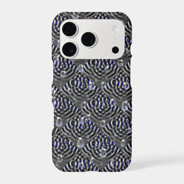 Raindrops on Metal iPhone Case (Back)