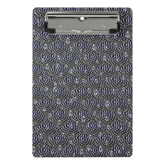 Raindrops on Metal Mini Clipboard (Front)