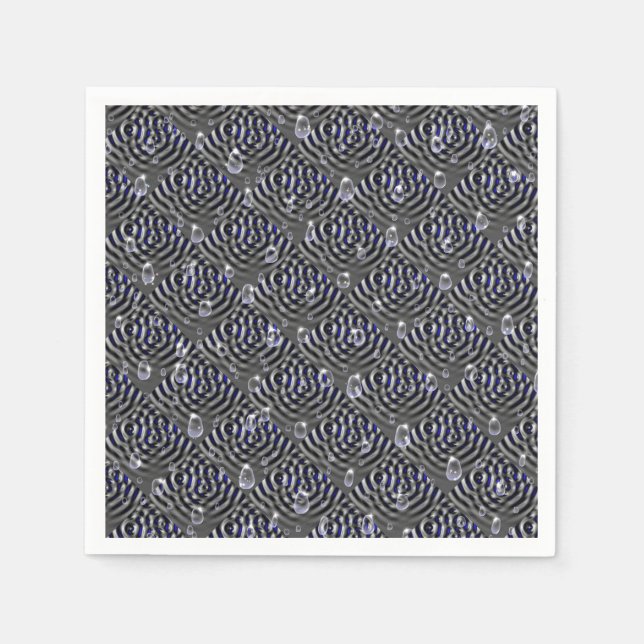 Raindrops on Metal Napkins (Front)
