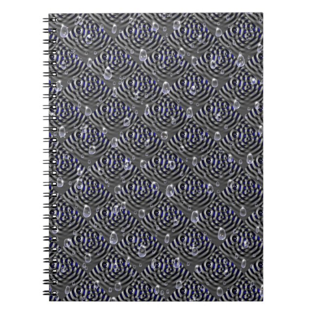 Raindrops on Metal Notebook (Front)