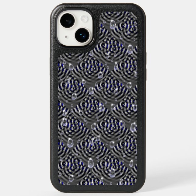 Raindrops on Metal Otterbox iPhone Case (Back)
