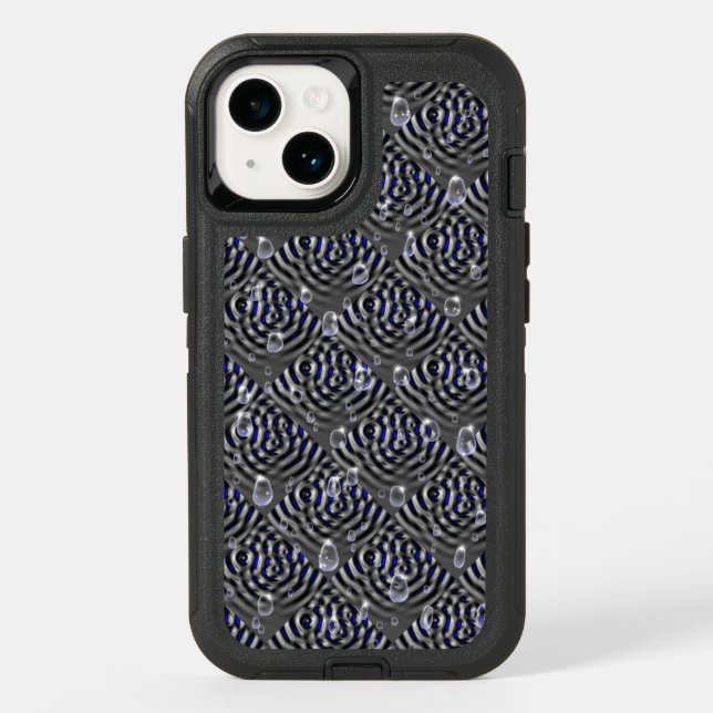 Raindrops on Metal Otterbox iPhone Case (Back)