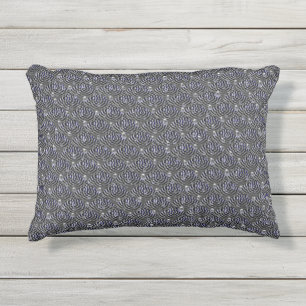 Raindrops on Metal Outdoor Pillow