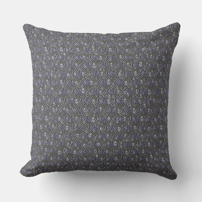 Raindrops on Metal Outdoor Pillow (Front)