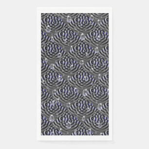 Raindrops on Metal Paper Guest Towels