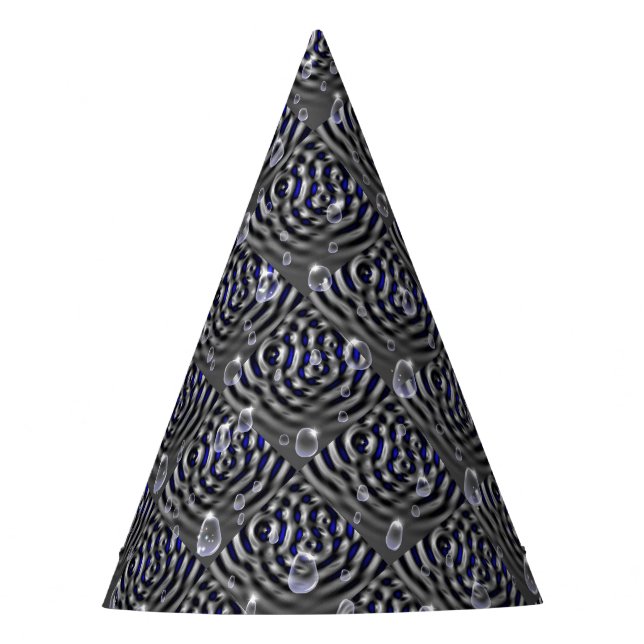 Raindrops on Metal Party Hat (Front)