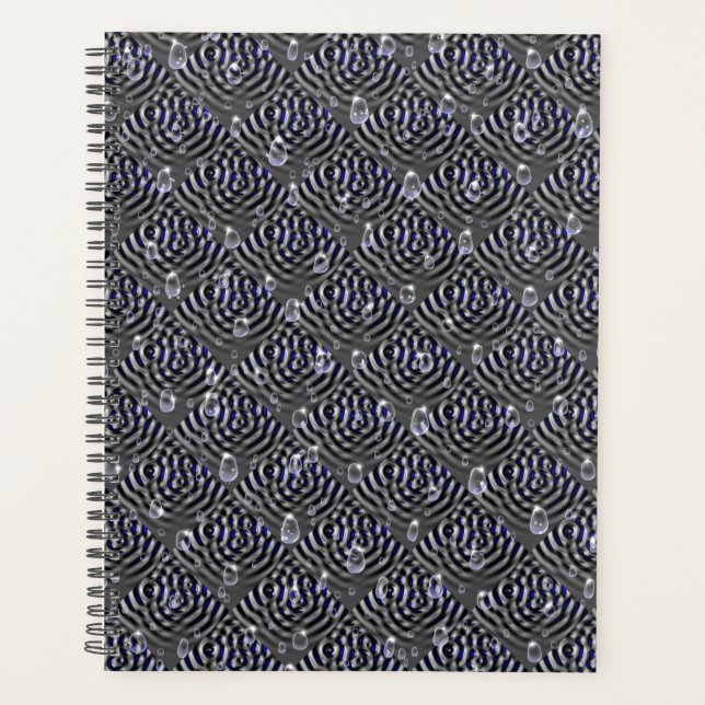 Raindrops on Metal Planner (Front)