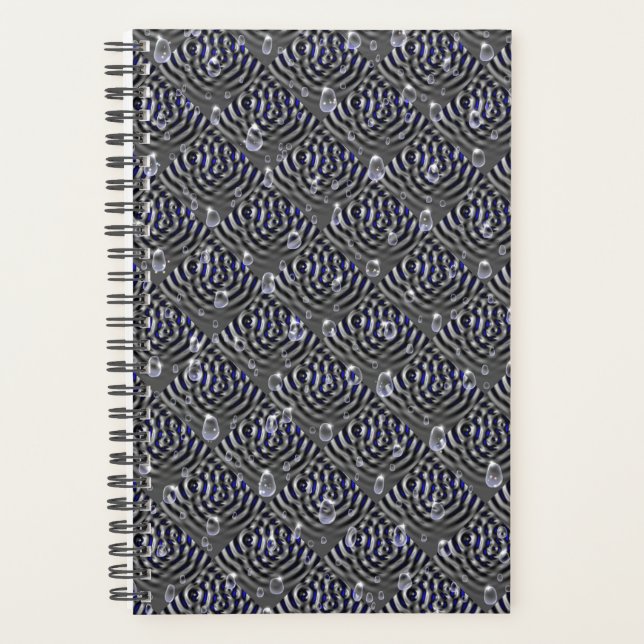 Raindrops on Metal Planner (Front)
