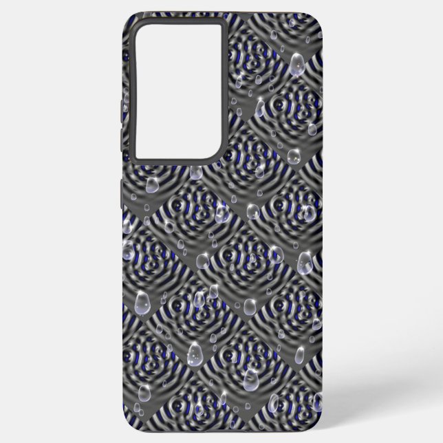 Raindrops on Metal Samsung Galaxy Case (Back)