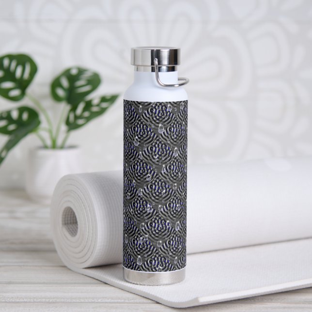 Raindrops on Metal Water Bottle (Yoga)
