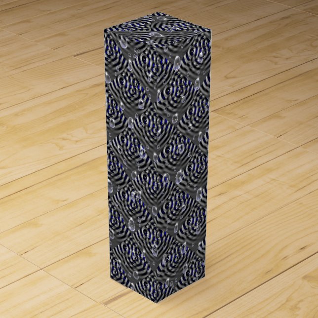 Raindrops on Metal Wine Box (Front)
