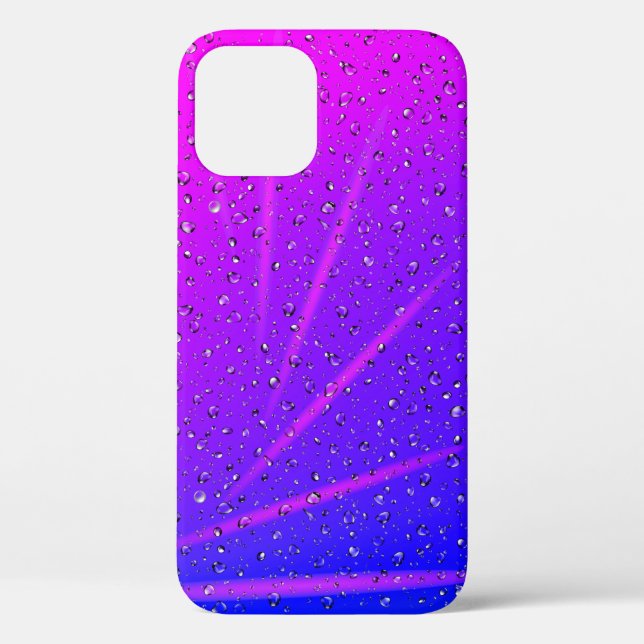 Raindrops On Neon Abstract Case-Mate iPhone Case (Back)