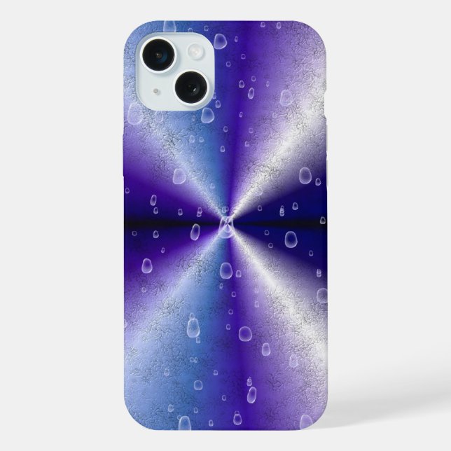 Raindrops on Purple Rainbow iPhone Case (Back)
