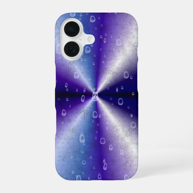 Raindrops on Purple Rainbow iPhone Case (Back)