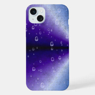 Raindrops on Purple Rainbow iPhone 15 Plus Case