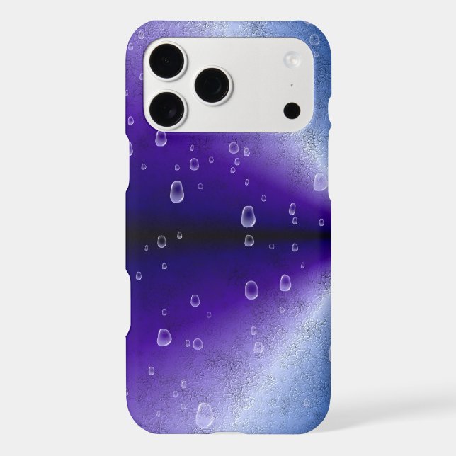 Raindrops on Purple Rainbow iPhone Case (Back)